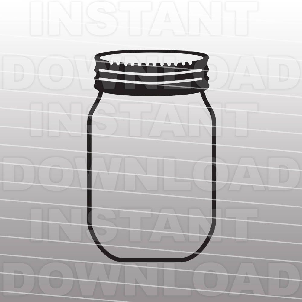 Download Mason Jar SVG File Cutting Template Clip Art for Commercial