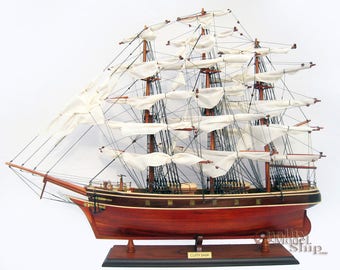 Cutty Sark Clipper Ship Full Assembled 35" Wooden Ship Model