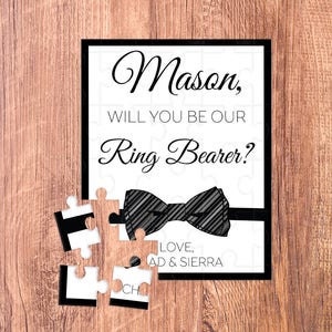 ring bearer puzzle / ring bearer / ring bearer gift / ring bearer proposal / puzzle / ask ring bearer / ring bearer card / will you be our