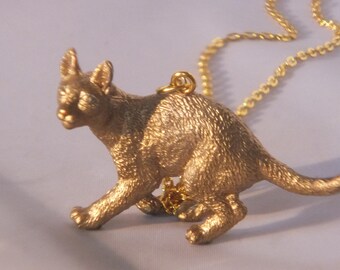 cattykins gold necklace statement
