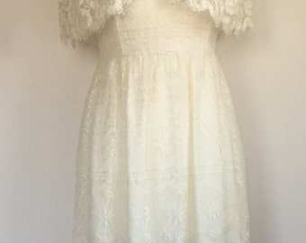 Vintage Lace Cream Dress