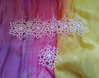 Crochet snowflake ornament