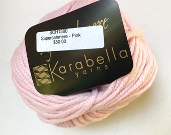 50% Off Cashmere Karabella Yarn Pink Bulky 50 Grams 81 Yards
