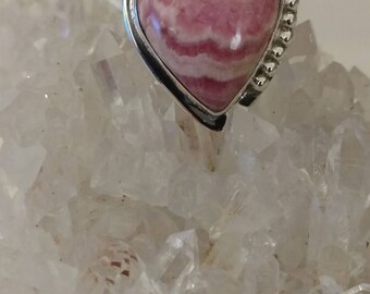 Rhodochrosite Ring Size 7 1/2