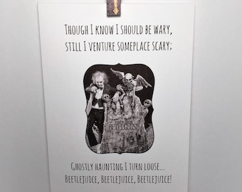 Beetlejuice greeting card / Halloween