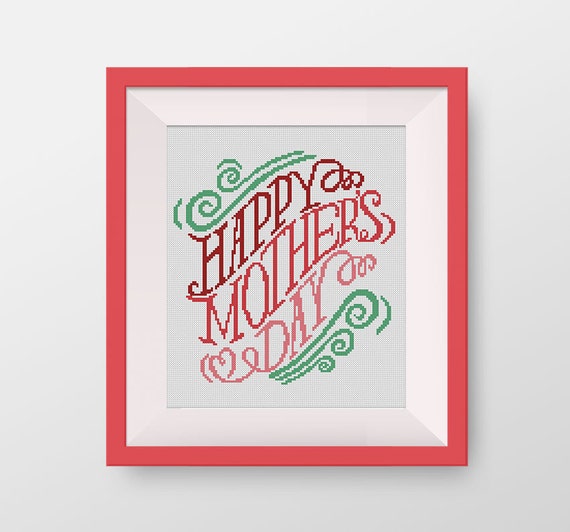 BUY 2 GET 1 FREE Happy mother's day Cross Stitch