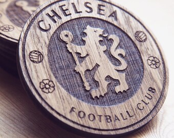 Chelsea F.C. Inspired Wooden Coaster
