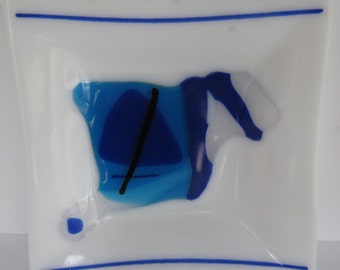 Kiln Glass Plate "Caribe"