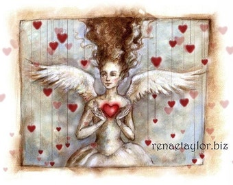 Angel, Greeting Card by Renae Taylor