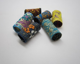 6PCS fabric Dreadlock beads dread tube hair braid Jewelry Making Accessories about 8-10mm hole