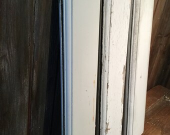 Salvage wood pieces from antique door, shabby chic white wood, crafter wood supply, antique door pieces, farm style decor, door frame parts