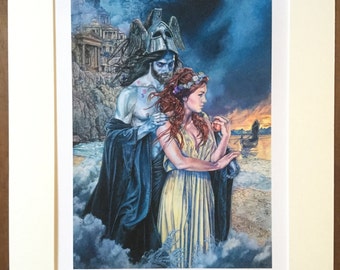 Hades and Persephone Print - Greek Mythology 10 x 12 inches