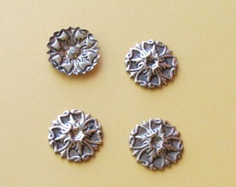 Vintage Brass 25mm.Stampings - with option to have 1 hole punched