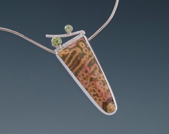 Ocean Jasper and Peridot Necklace