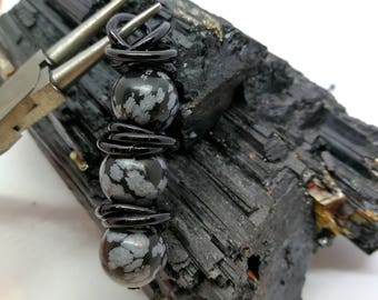 Snowflake Obsidian Pendant