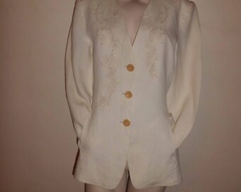 GEORGES RECH t 40 linen jacket