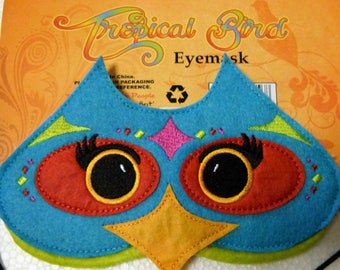 Novelty Tropical Bird Eye Mask Sleep Mask Blindfold Ideal Holdiay Travel or By Bedside