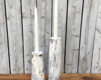 Painted Candlestick Holders