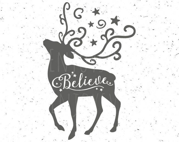 Download Christmas SVG Believe svg Christmas deer Svg Reindeer svg