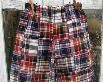 Preppy boys madras shorts for spring and summer fun!