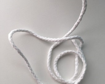 White Cotton Piping Cord 100% Cotton Qty. 5m Size 1 Diameter approx. 4 mm