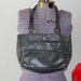 Vintage SAS Purse, Hand Bag, Grey Sas Purse, Grey Leather SAS Purse