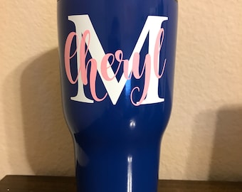 Personalized Tumblers - Monogram Tumbler - Birthday Gift for Her - Gift for Mom - Gift For Her - Name Tumbler - 32 oz Tumbler- Teacher gift
