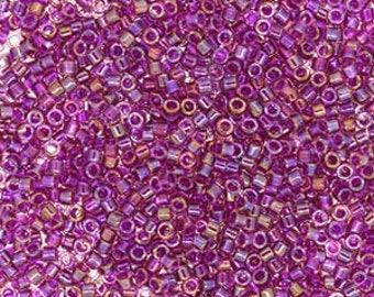 5g DB2389 Miyuki Delica Bead Fancy Lined Magenta