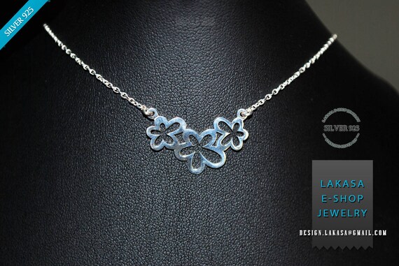 Flowers Necklace Sterling Silver Gold Plated Chain Fine Greek Art Jewelry Best gift ideas floral design moda mother day mama love affection