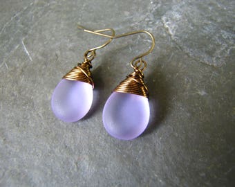 purple earrings