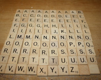 100 Wood Scrabble Tiles - item #2977
