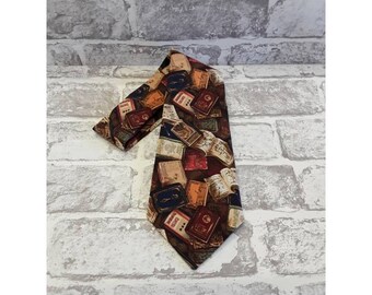 Men's Neck Tie - Men's Antique Books Neck Tie - Cotton Neck Tie