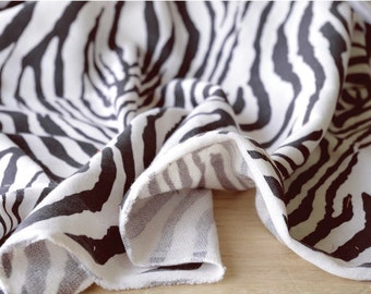 Zebra French Terry Knit - 62" Wide - By the Yard 0J310 - KG