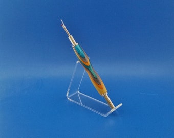 Handcrafted, Double-ended Seam Ripper/ Stiletto, Gold