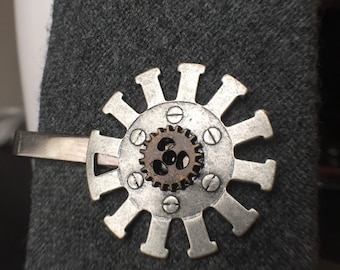 Gifts-For-Him Gift For Mechanic - Steampunk Tie Clip, Steampunk Jewelry - Mens Jewelry - Mens Accessories - Tie Clips Men - Mens Ties - Gear