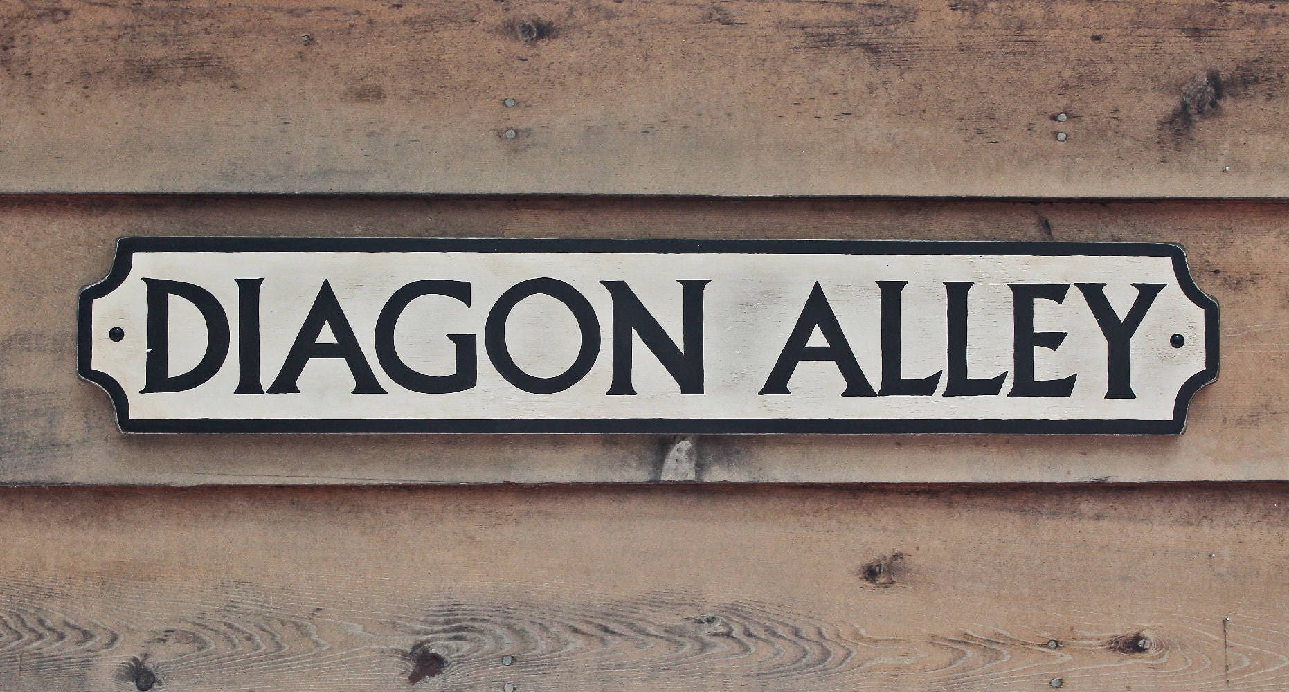 Vintage Style Wooden Diagon Alley Sign Hand Crafted Vintage Style Wooden Diagon Alley Sign Hand Crafted