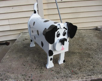 Handmade Custom Wooden Functional Dalmation mailbox