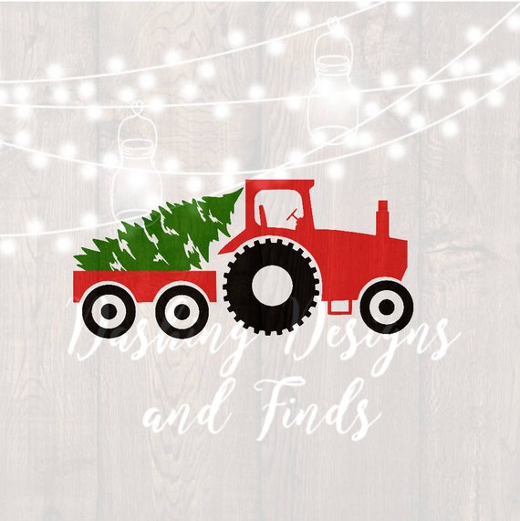 Download Items similar to DIGITAL DOWNLOAD christmas tractor svg ...