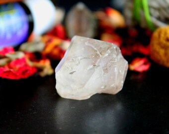 ONE Tibetan Quartz Crystal Point - Terminated Healing Crystals From Tibet, Metaphysical, Tibetan Black Quartz, Energy Crystal,Om Energy, A24