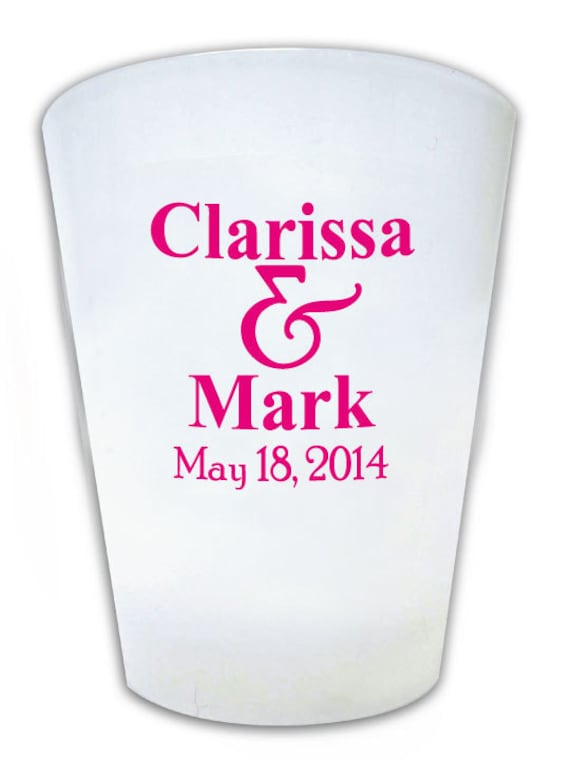 150 Wedding Favors Personalized Romantic Plastic Shot Glasses
