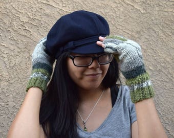 Liz Claiborne newsboy cap vintage hat misses 1990s black messenger hat spring fall accessories stylish womens hat fashion hat
