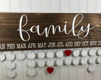 Family Calendar for Birthdays - Family Celebrations Board - FA002W