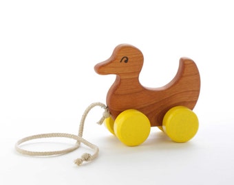 Wooden Duck Pull Toy - Toddler Gift