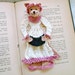 Reserve listing for thehouseonthehill1: crochet bookmark, wolf in granny's nightgown, unique bookmark, wolf decoration