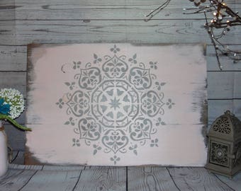 Mandala Sign - Mandala Art - Mandala Decor - Wood Sign - Mandala Design - Mandala Wall Art - Rustic Wood Sign - Nursery Decor