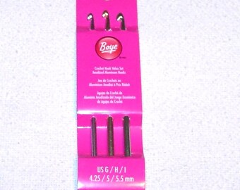 Boye Crochet Hooks - G/6 - H/8 - I/9 - Pastel Colors