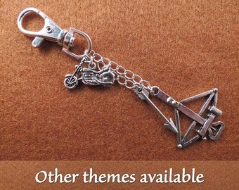 Zombie Apocalypse bag charm with the theme of your choice.