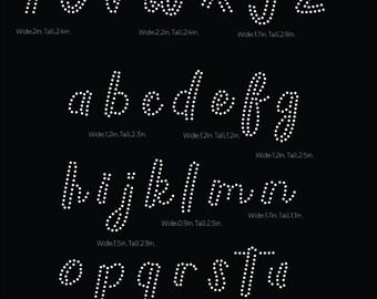 Brush style letters Alphabet and Digits digital download, svg, eps, png, dxf rhinestone template