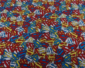 100*160cm/39"*63" DC Superman Symbol Cotton Spandex Soft Stretchy Knit Fabric