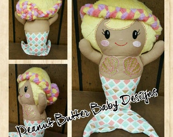 CUSTOM Doll, Custom Mermaid Doll- Handmade Mermaid Doll, Rag Doll, Doll, Cloth Doll, Fabric Mermaid